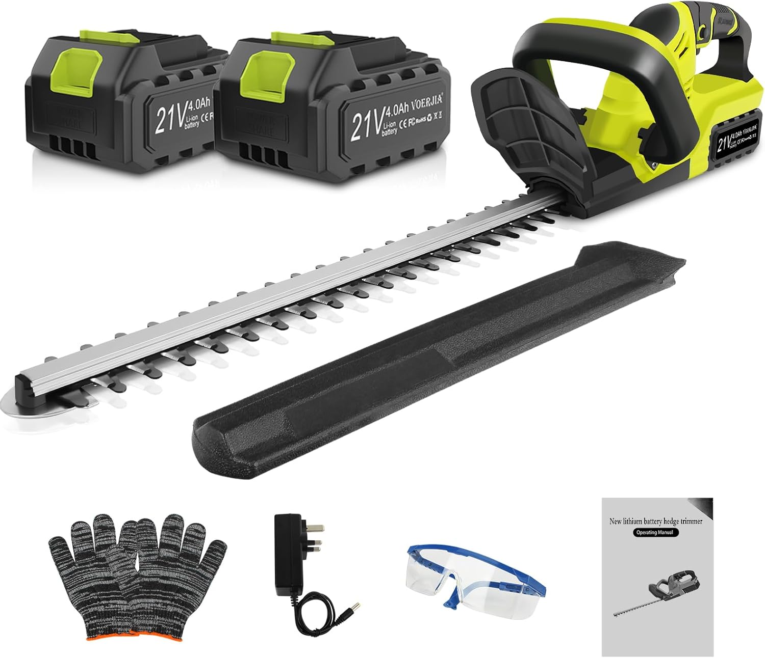 VOERJIA 21V Heavy Duty Cordless Hedge Trimmer