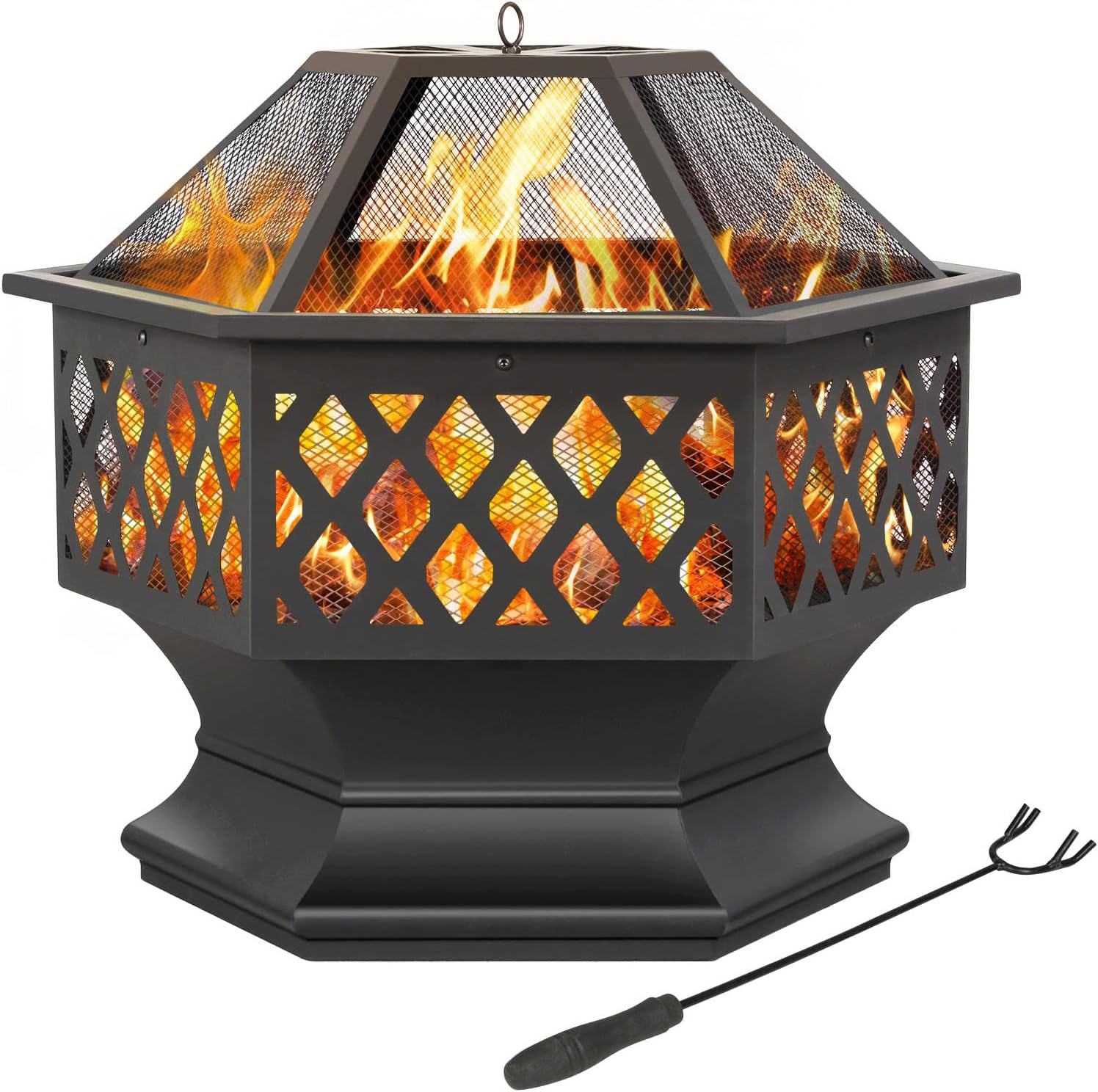 Yaheetech Fire Pit Heavy Duty Fire Bowl Large Fire Pit